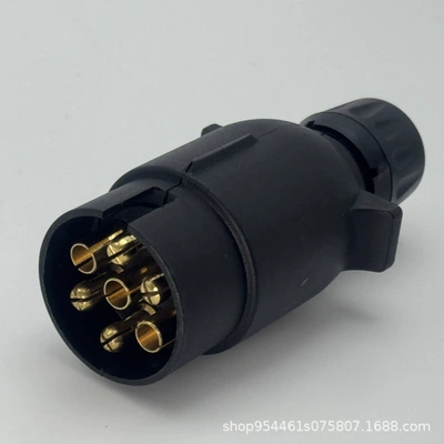 7-Core Plastic Plug 7-Core Plug Socket Plastic Foldableing Shell Trailer Connector Trailer Accessories 12V European Style (Digər kuzov və aksesuarlar) - black-qr1352