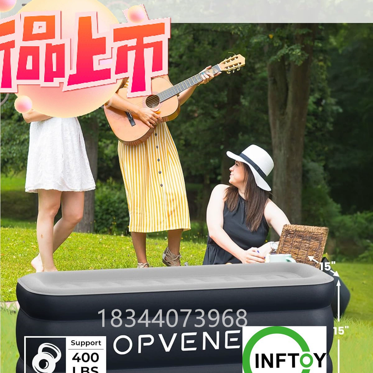 Двойной флокированный надувной табурет прямоугольный складной табурет открытый кемпинг воздушный шезлонг диван мебель надувной табурет для ног