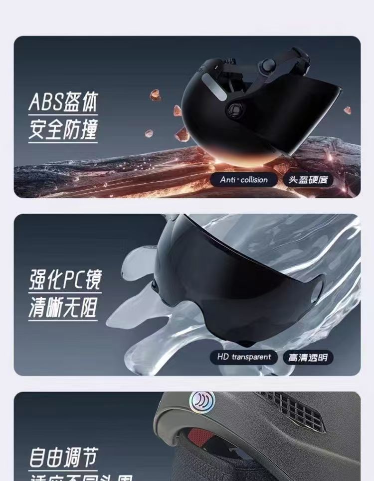 3C Certified Electric Battery Bike Helmet for Women, Summer Sun Protection Breathable Safety Helmet, Motorcycle Riding Helmet, Four-Season Half Helmet