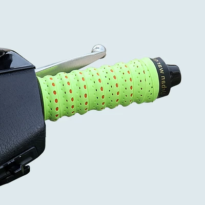 brake handle covers, waterproof — Motorcycle Handle Cover - twisted-handlebar-covers-green-and-orange-pair