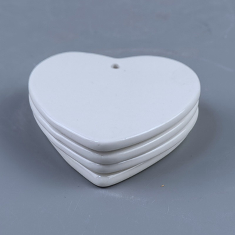 Colgante de Navidad redondo de Amazon, cerámica de doble cara, amor, impresión de una cara, baldosas de sublimación, colgante cuadrado