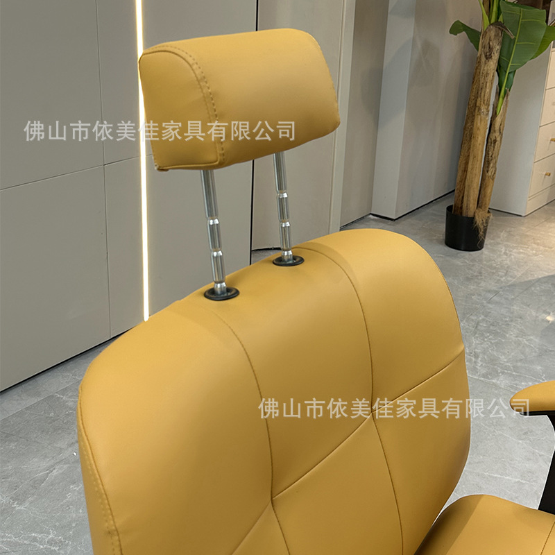 Silla de peluquería, silla de peluquería, cinturón de ajuste de elevación de pedal giratorio, reposabrazos, taburete de teñido en caliente, salón, peluquería