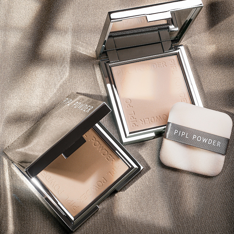 Pequeña caja de plata PIPL, polvo de maquillaje, maquillaje
