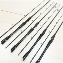 跨境批发插节路亚竿直柄枪柄插接竿钓鱼竿中快调路亚杆抛竿远投杆