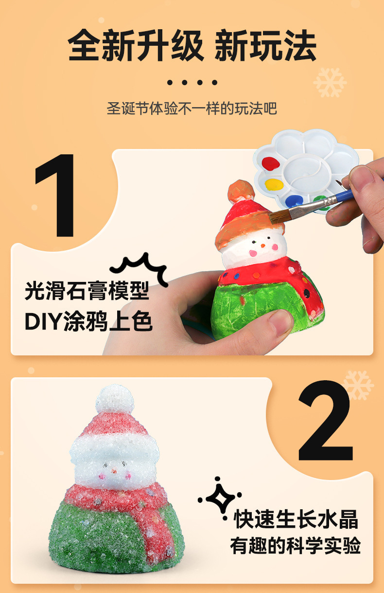 儿童水晶种植实验DIY圣诞老人彩绘生长结晶种植益智玩具新奇礼物详情5