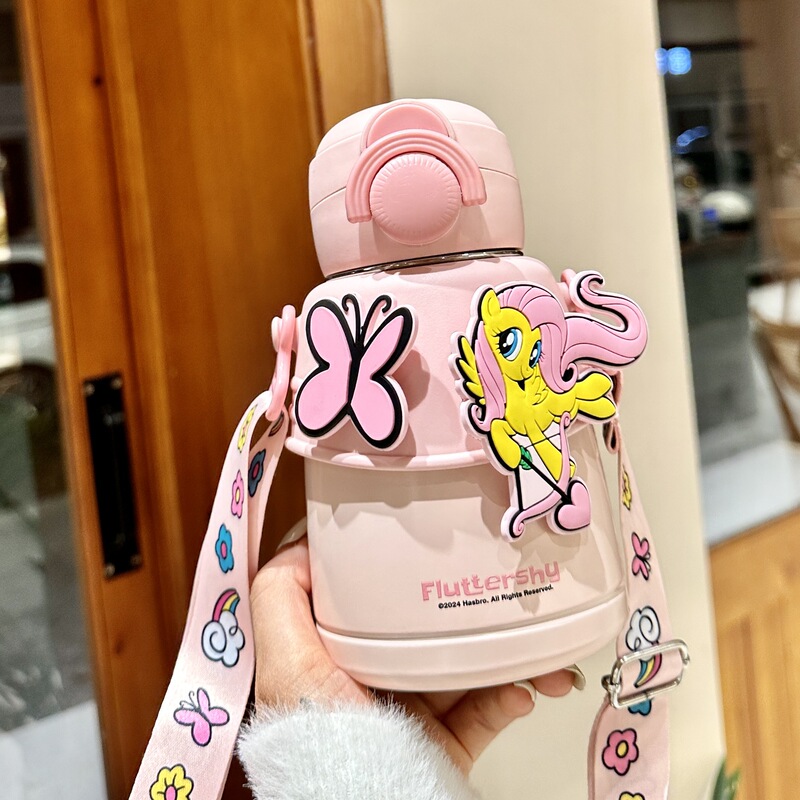 正品草莓熊水杯儿童保温杯316食品级学生双饮杯子女孩便携水壶|undefined