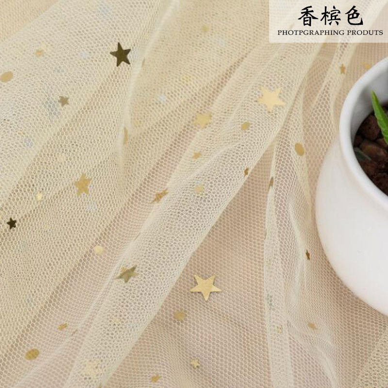 3MM亮片布料面料密网纱乱片婚庆装饰舞台背景布服装面料礼服桌布|undefined