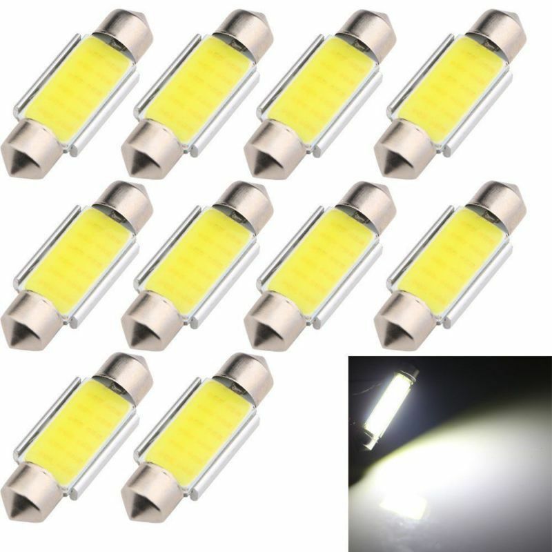 Luz de lectura de automóviles de doble punta lámpara de techo luz trasera de automóvil luz de matrícula interior 12V C5W luz blanca 41MM