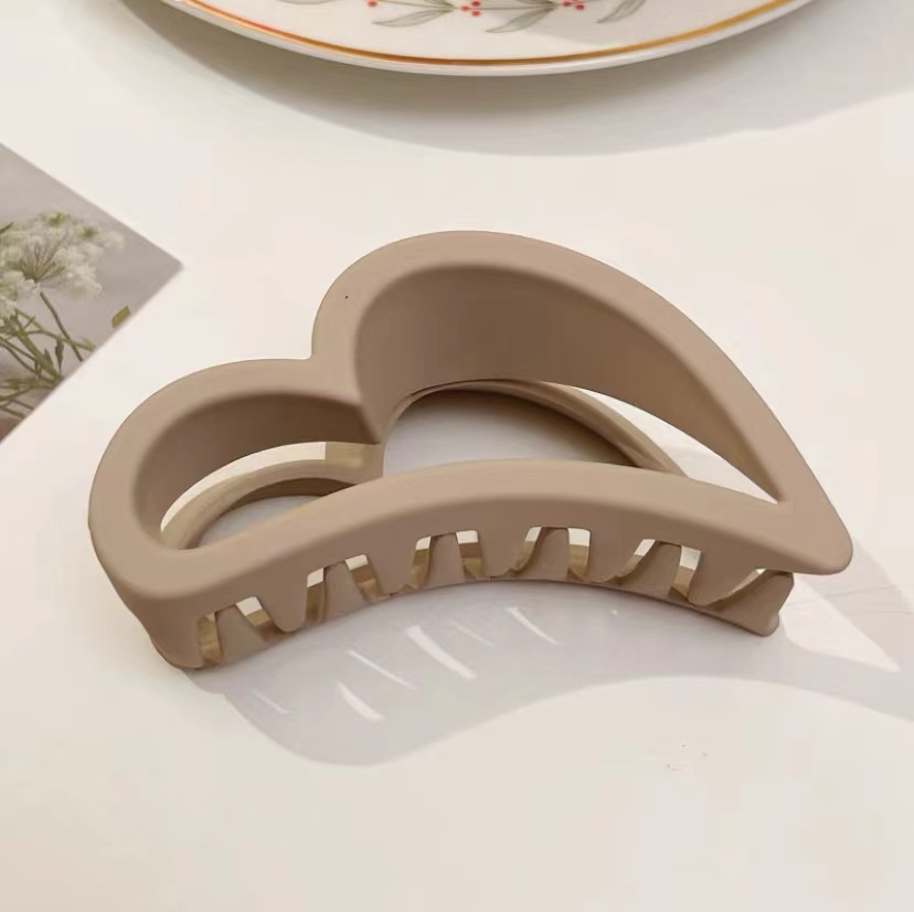 Horquilla de las mujeres espalda Cabeza esmerilado clip de pelo marrón horquilla Internet celebridad updo tiburón clip de alta calidad temperamento