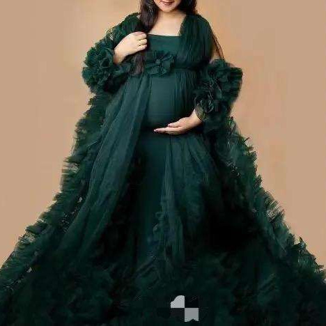 European and American Plus Size Fashionable Maternity Wear for Pregnant Mothers, New Photo Shoot Two-Piece Dress, Two-Piece Dress