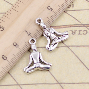 Ancient Silver Yoga DIY Jewelry Accessories Pendant Charm Necklace Bracelet Pendant
