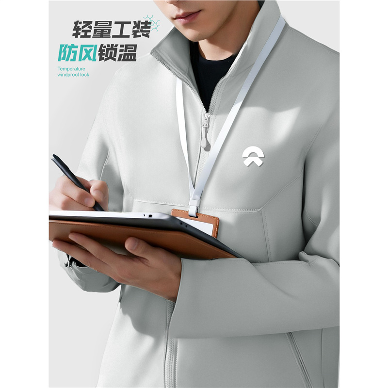 Soft Shell Jacket Baseball Uniform Custom Printed Logo Autumn and Winter Chinese Tobacco Employee Group Workwear Jacket Customization