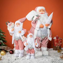 鑫特安ピンクのサンタクロース人形クリスマスプレゼントクリスマス装飾品玩具置物国境を越えた現物