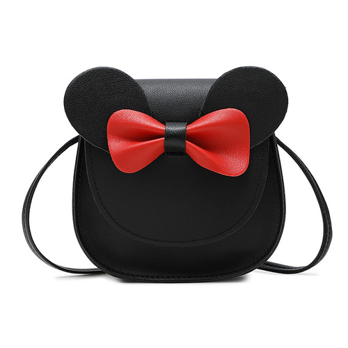Cross-border foreign trade women's bag 2024 new cartoon children's bag cute bowknot contrasting color women's crossbody bag coin purse