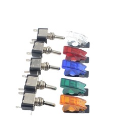 ASW-07D Covered Lever Switch 12V LED Light Car Modification Toggle Switch