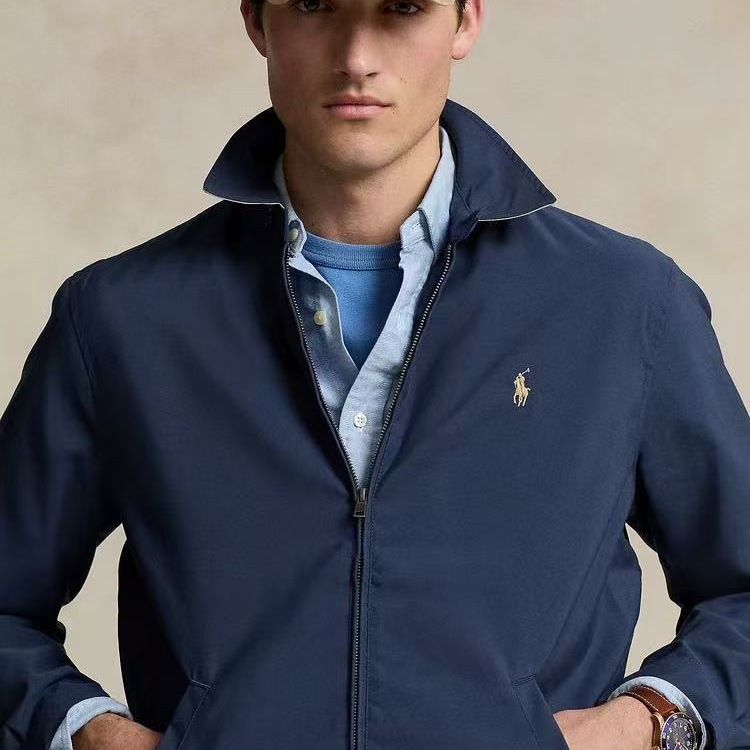 Cross-Border Rl Raff Men's Classic Lapel Sports Windbreaker Jacket Rl11540