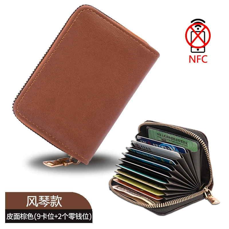 Clsso Organ Card Holder Wallet with Zipper - Korean Style Men's Card Organizer Set