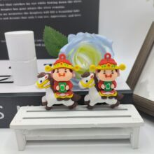 新款2026财神钥匙扣汽车内载挂件后视镜吊装饰品滴胶财神驾到挂饰