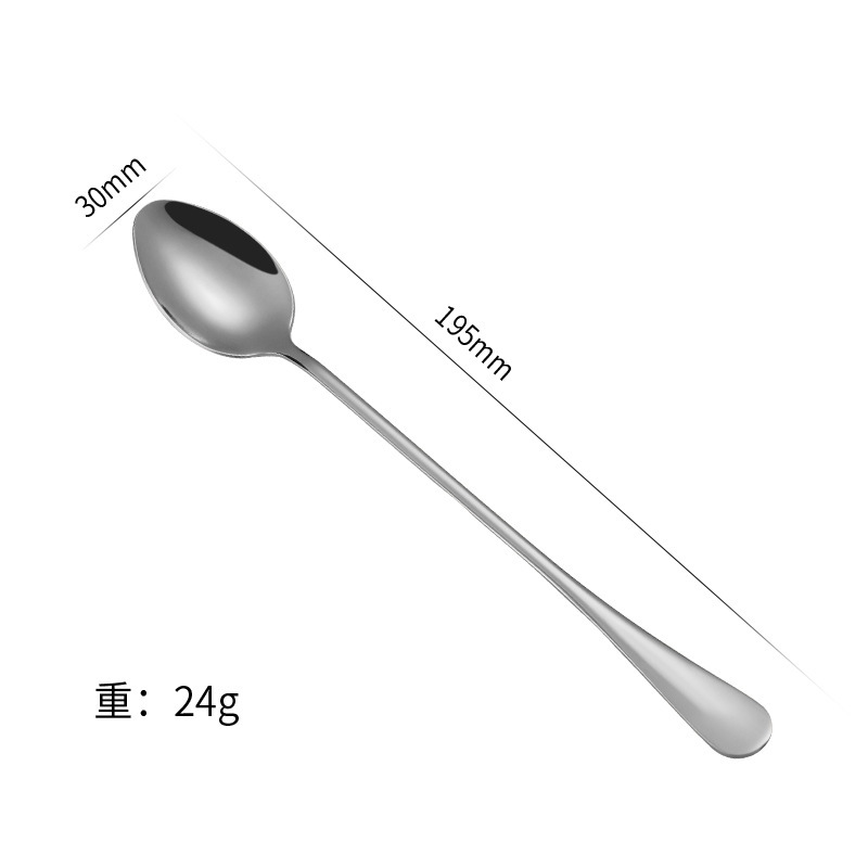 クロスボーダークリエイティブな新しいコーヒー撹拌スプーンロングハンドルスプーンジューススプーン410ステンレス鋼アイスチップスプーンアイスラウンドスプーン|undefined