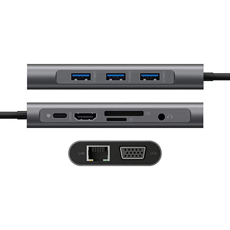 Cross-border Macbook Pro notebook docking USB TYPE C HUB gigabit network card 10-in -1