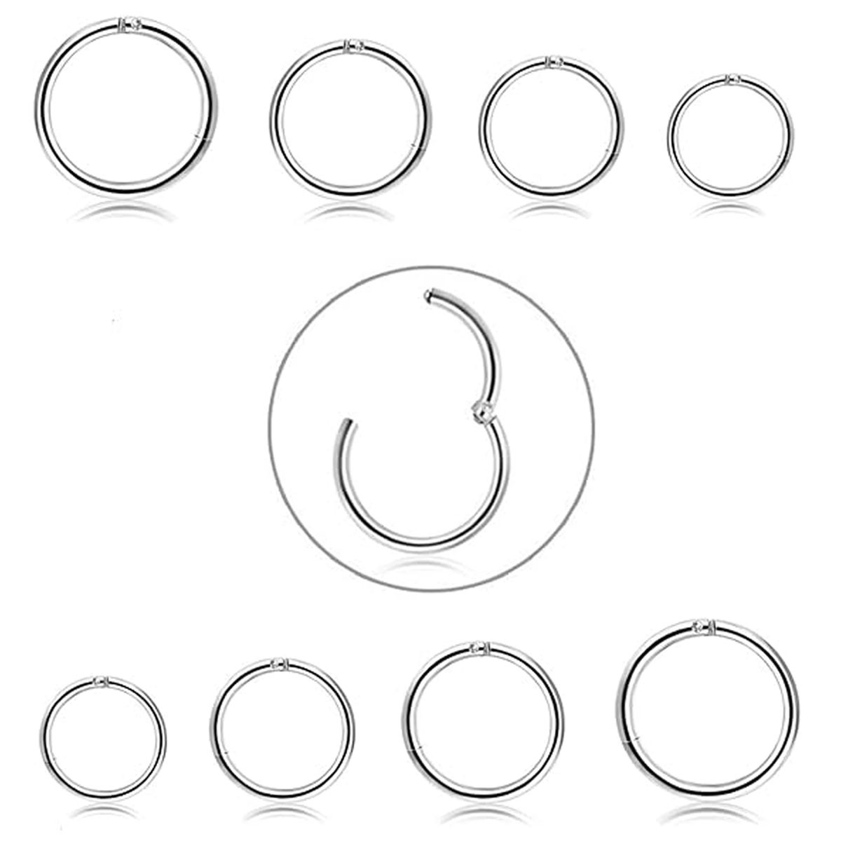 316L Stainless Steel Piercing Nose Ring Interface Ring Closed Ring Seamless Nose Ring Earring Multifunctional Piercing Ring