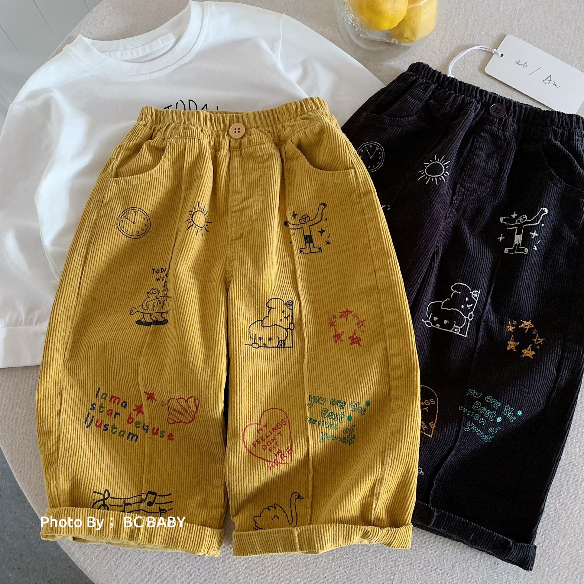 Children's autumn cotton trousers for boys
