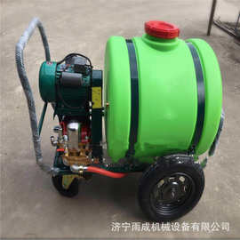 手推式打药车 汽油打药喷雾器 内燃式四轮喷药机 图片 参数