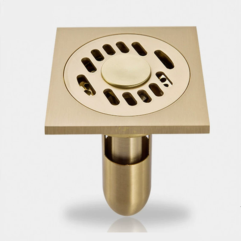 Ванная комната полностью медный напольный утечка с запахом, анти-вредное ядро, стиральная машина балкон тройник Туалет канализация из нержавеющей стали