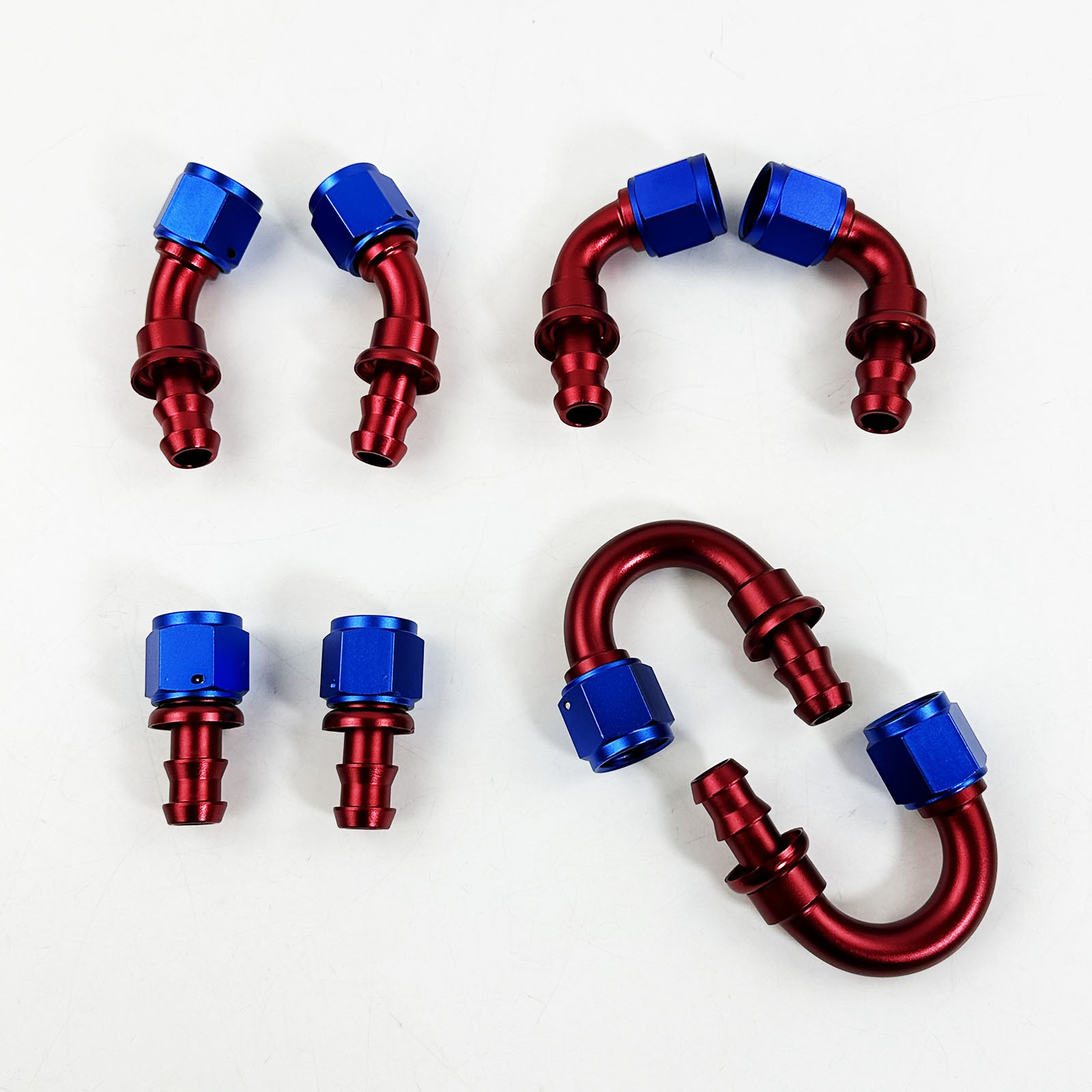 Upside-Down Fuel Hose An4-An12 Swivel Joint 0/45/90/180 Angle Cooler Hose Connector