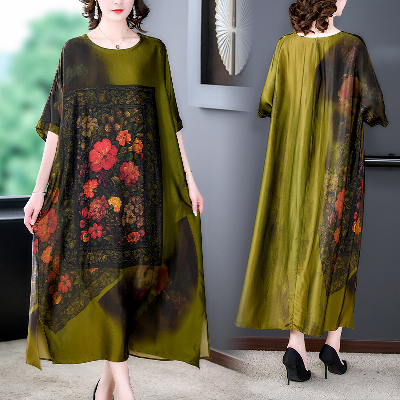 Silk summer fashionable dress
