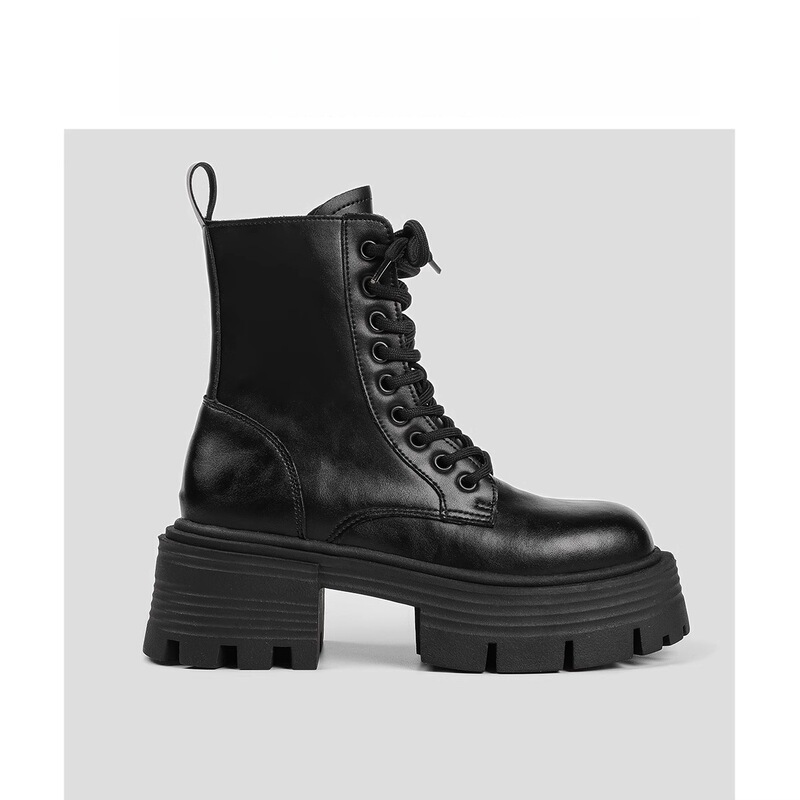 Martin Boots for Women 2026 Autumn and Winter New Style, Height-Increasing Thick-Soled Boots for Petite Women, British Style Versatile Motorcycle Boots, Trendy on Instagram