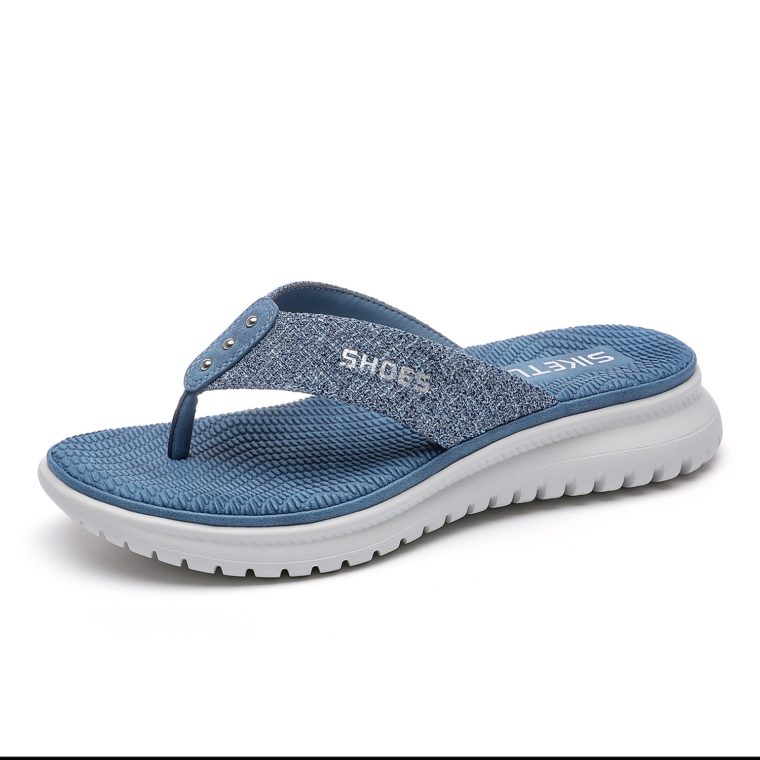 2025 nuevos productos de verano sandalias europeas y americanas chanclas simples para mujer estilo deportivo cuña casual zapatillas de talla grande