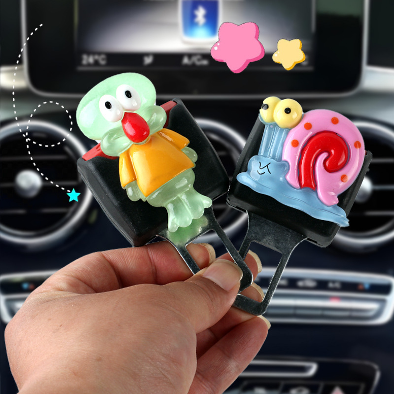 Inserción de coche con bayoneta par con dibujos animados lindo enchufe de Bob Esponja conector de extensión hembra pequeño caracol