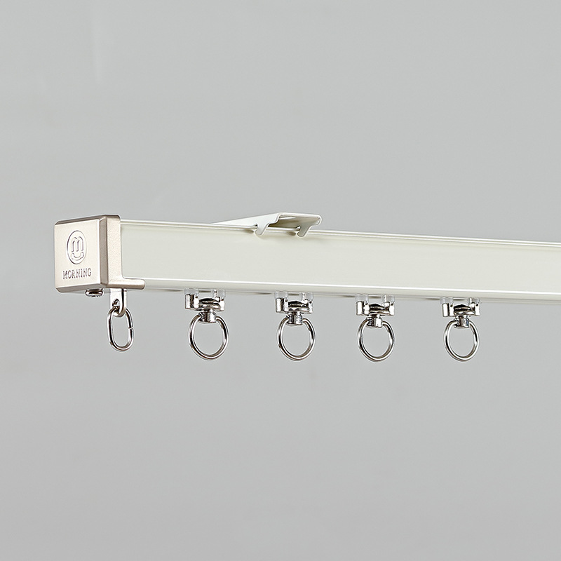 Luz de lujo 2,8mm extra gruesa de aleación de aluminio de lujo cortina pista doble pista rodamiento rueda pista Villa cortina diapositiva
