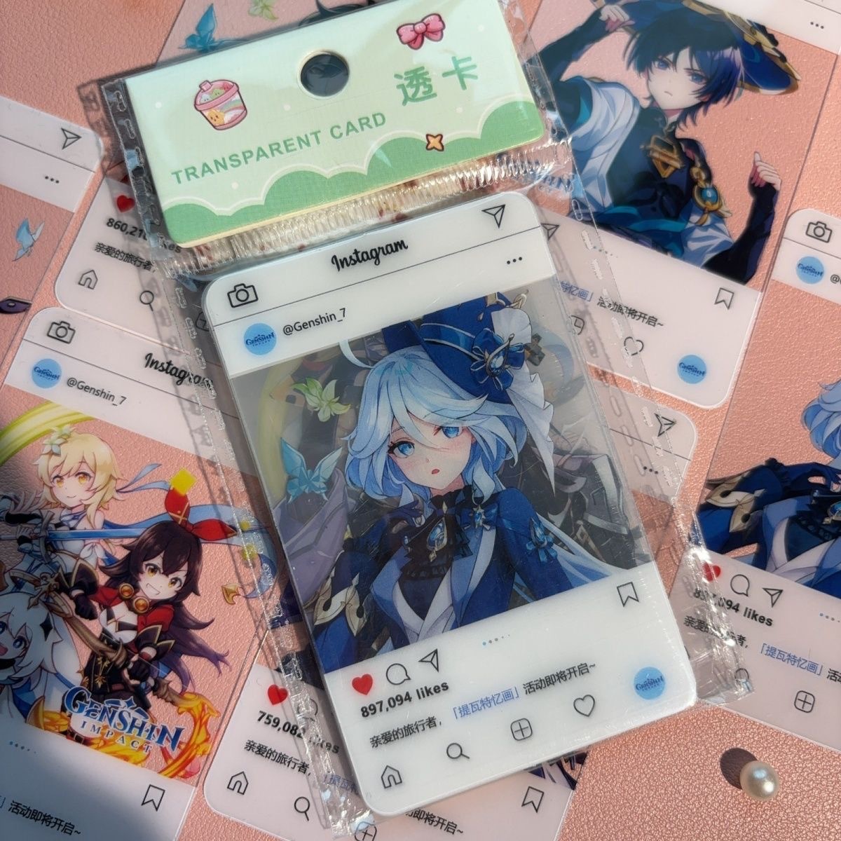 Anime GenshinConcert PVC Karakai Hakurei Kazehaya Peripheral Laser Card Transparent Card Student Gift Photo Booth Greeting Card