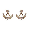 Universal earrings, diamond encrusted, internet celebrity, simple and elegant design