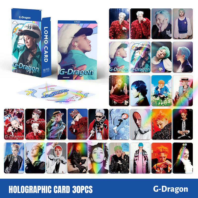 レーザーフラッシュカード Quan Zhilong GD 両面小型カード LOMO カード箱入りカラー印刷フォトカードファンサポートインカード|undefined