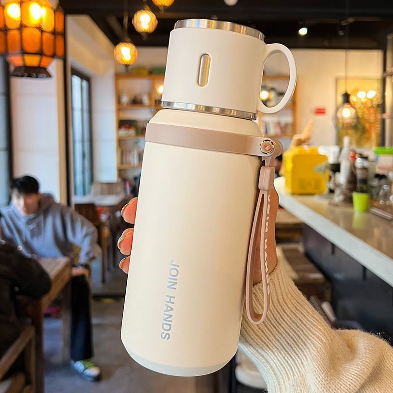 316 tazas de acero inoxidable de alta capacidad de hervidor deportivo de oficina de alto valor para hombres tazas de agua portátiles cubiertas de tazón