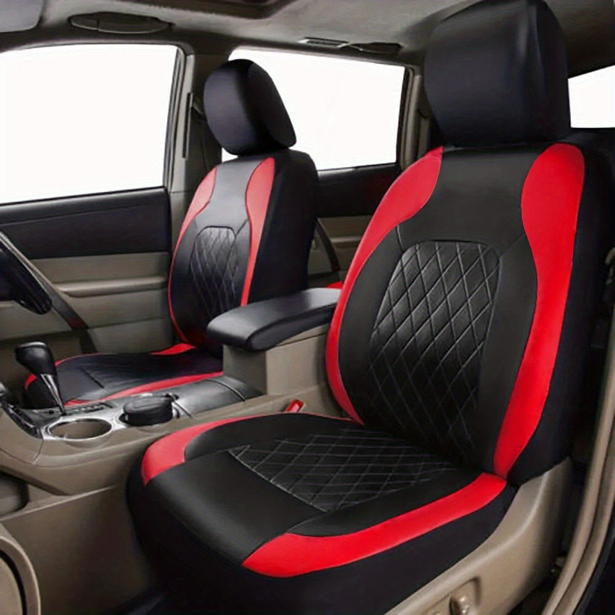 Cross-border foreign trade car seat covers, single-line diamond quilted embroidery, bracket leather, PU leather, Mexico, universal seat covers