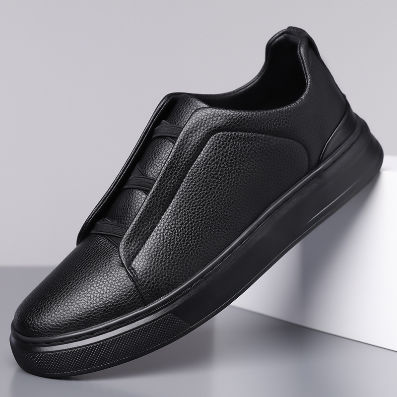 Kişi dəri mokasin ayaqqabı, yumşaq altlıqlı slip-on