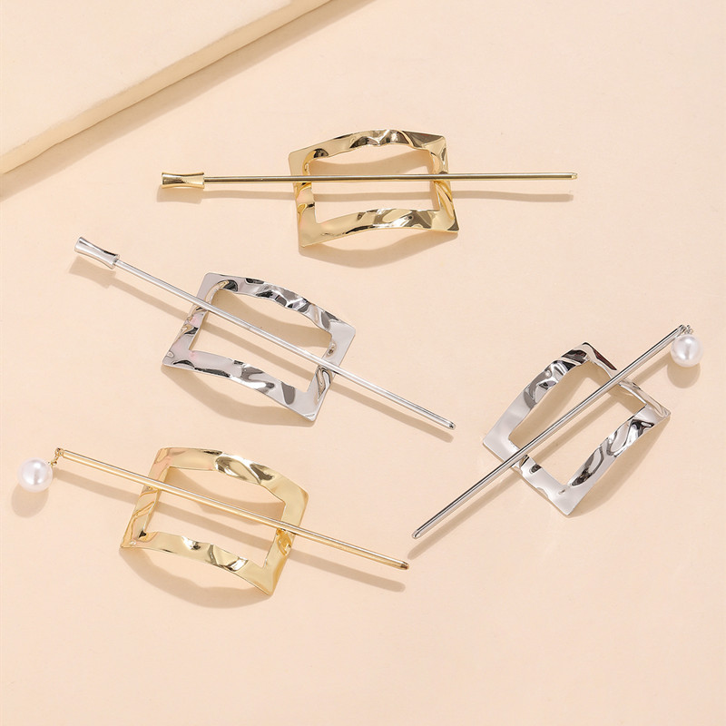 Estilo coreano de moda retro de metal curvado de las mujeres elegante estilo antiguo updo mapache simple perezoso horquilla Hanfu accesorios para el cabello