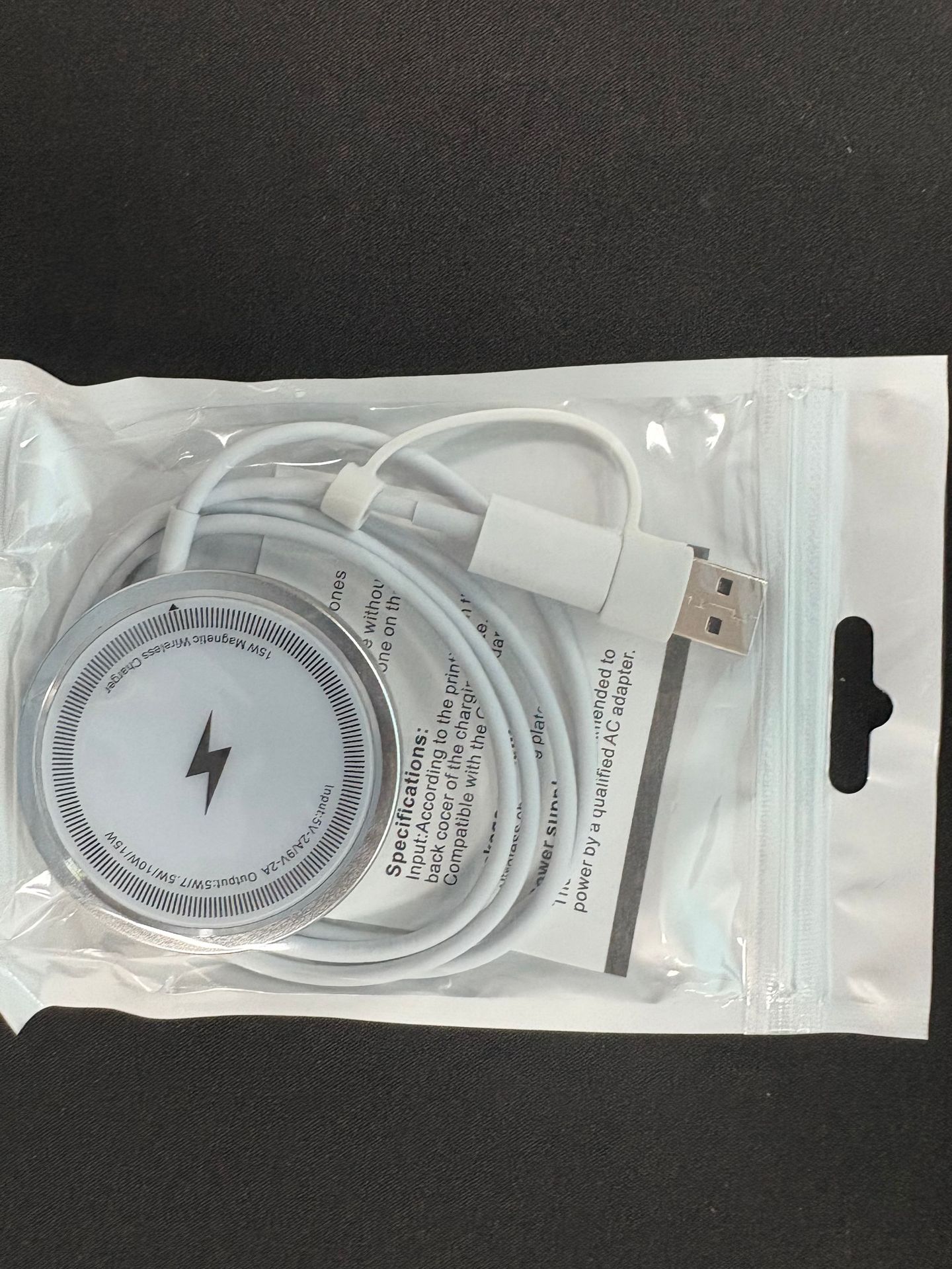 15w white lightning strip adapter (four sets of magnetic opp bags)