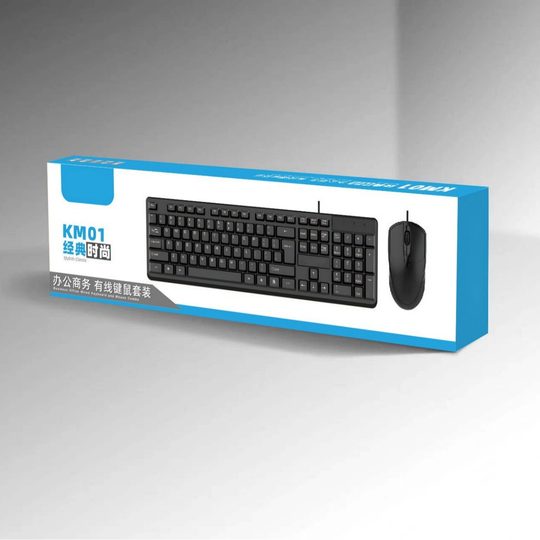 Computer Wired Keyboard Mouse suit USB Desktop Laptop Accessories Thin Business Office Keyboard Mouse Factory