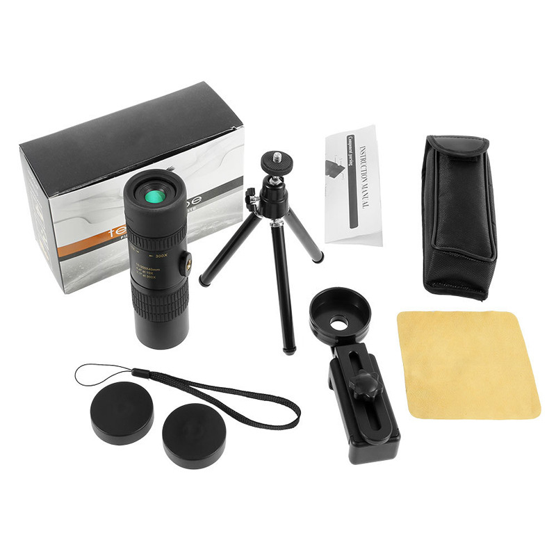 10-300x40 nuevo telescopio de alta potencia HD monocular zoom teléfono móvil fotografía telescopio telescópico al por mayor