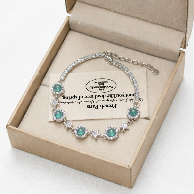 Cool and Elegant Sea Blue Sparkling Diamond Bracelet for Women, Coral Sea Light Luxury Niche Exquisite New Chinese Style Thousand-Gold Feeling Diamond-Studded Bracelet Cool and Elegant Sea Blue Sparkling Diamond Bracelet for Women, Coral Sea Light Luxury Niche Exquisite New Chinese Style Thousand-Gold Feeling Diamond-Studded Bracelet
