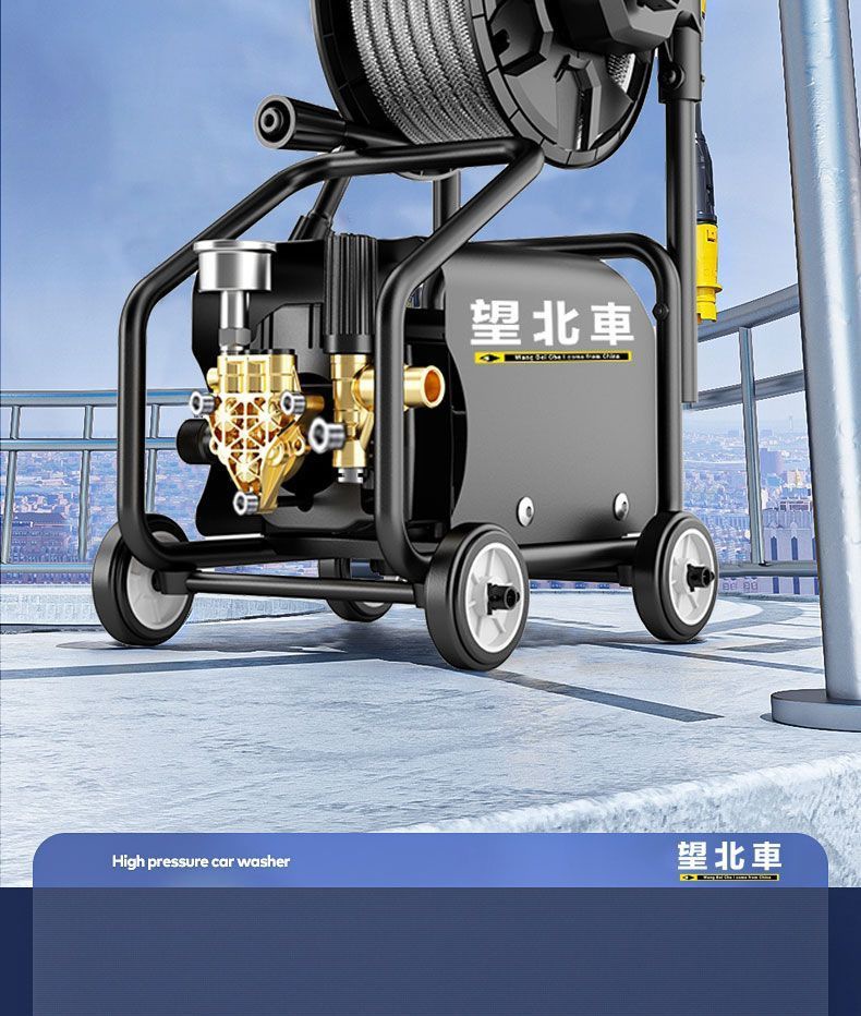 Ultra-High Pressure Car Washing Machine 220V Water Gun High-Power Household Commercial Cleaning Machine Portable Supercharged Water Gun Car Washing Artifact