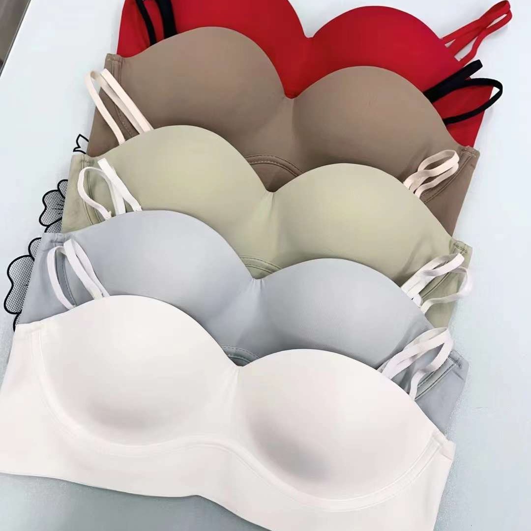 Inventario de productos de cola del sudeste asiático nuevo en línea celebridad en vivo joven lisa reunida ropa interior sin huellas reunida sujetador sujetador