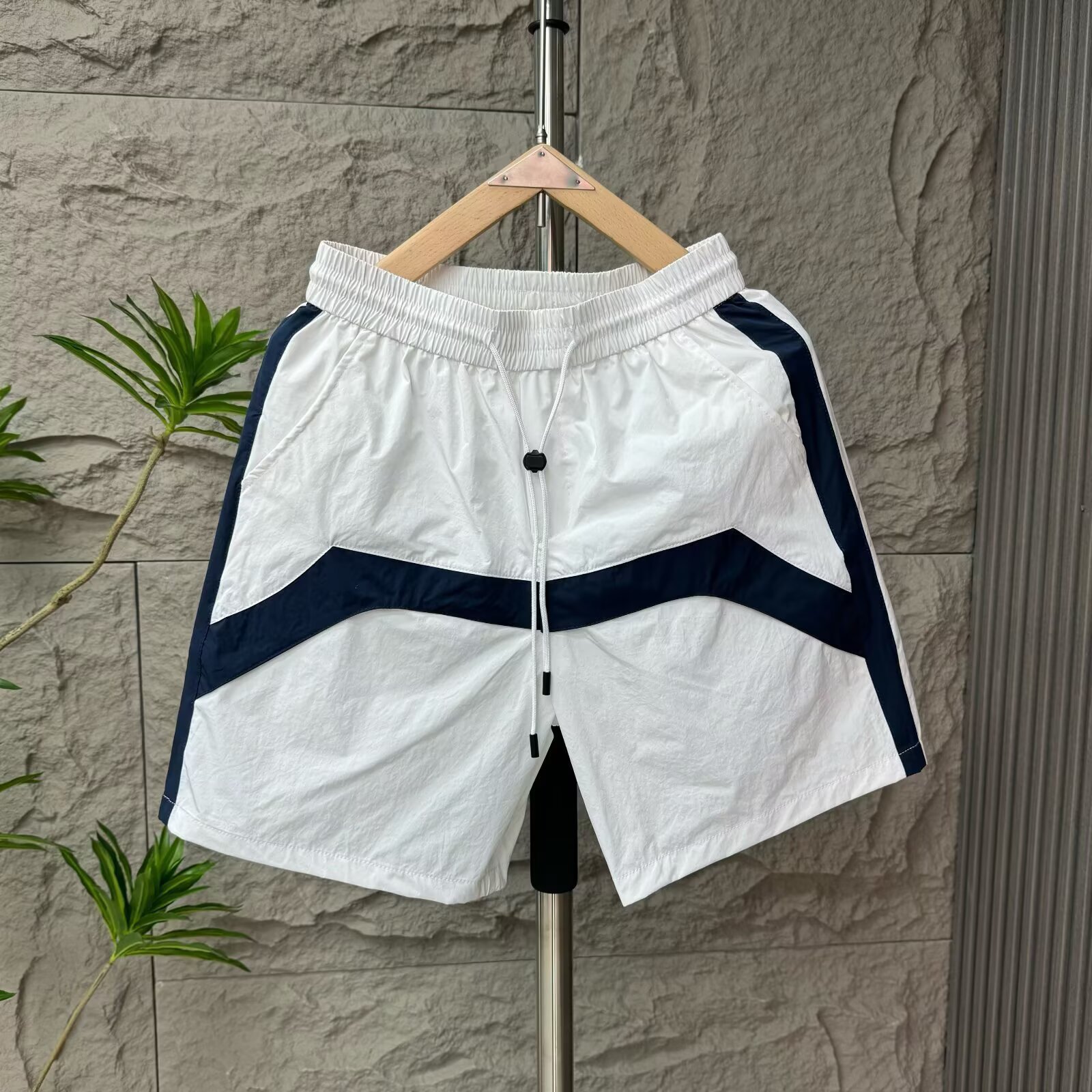 Men's Clothing Men's Summer Color Block Quick Drying Breathable Casual Shorts Versatile Trendy Five Point Mid Length Beach Sports Cool Pants_viptrois.com