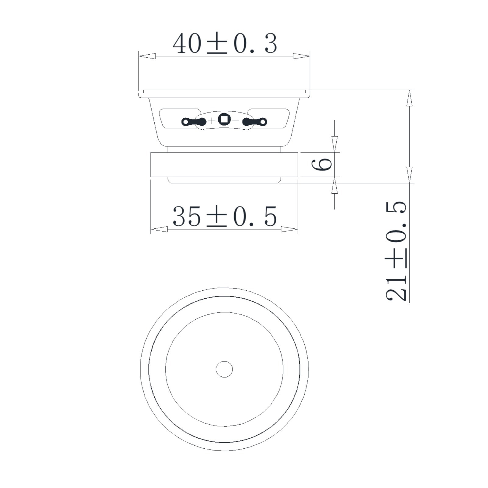 Altavoz de frecuencia completa de 40 mm1.5 pulgadas 4 ohmios 3 vatios lado de PU calidad de sonido multimedia de alta definición altavoz magnético externo
