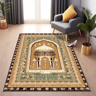 Cross-border carpet stain-resistant and easy to take care of crystal velvet living room European classical carpet absorbent non-slip living room mat wholesale